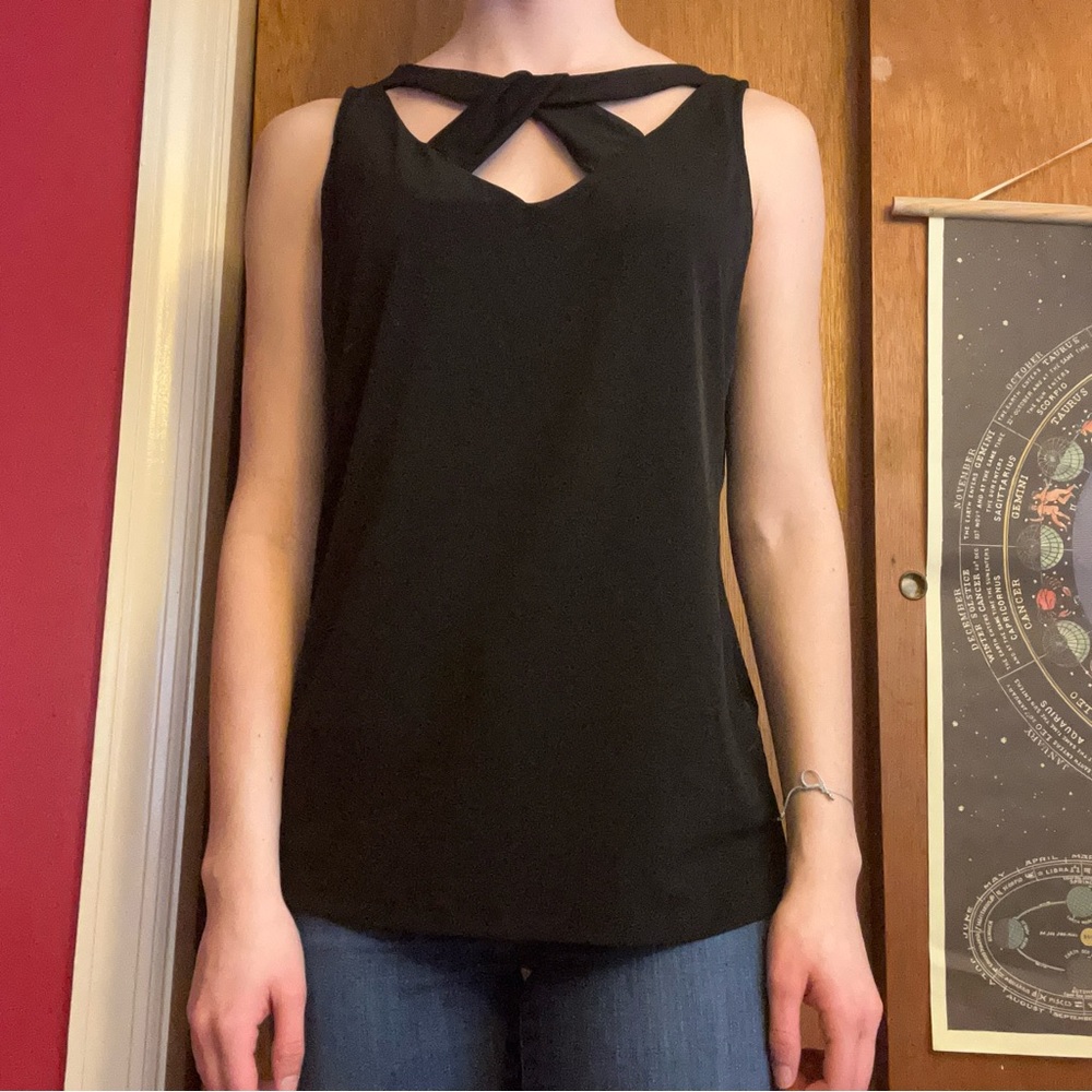 Black Sleeveless Blouse